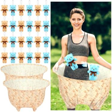 Imagem de VioraWhite 22 peças engraçadas urso fraldas chá de bebê jogos atividades divertidas chá de panela jogos quantas pelúcia você pode pegar em sua fralda grande gênero revelar para meninos meninas adultos