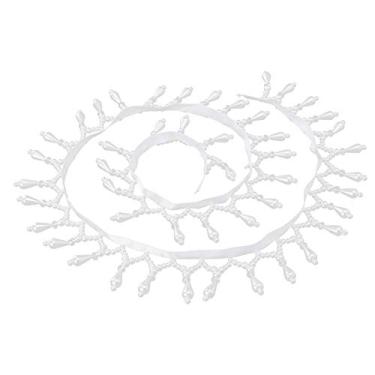 Imagem de Grânulos de pérola borla fita borda guarnição artesanal diy decoração para festa de casamento acessórios de vestuário material de renda pérola 95cm comprimento (4,5cm de largura)