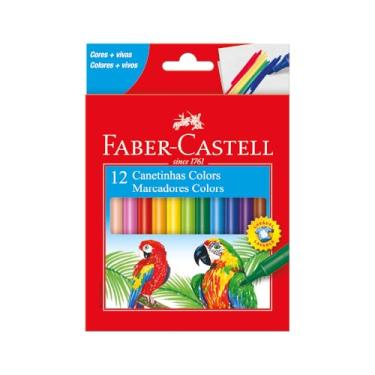 Imagem de Canetinha com 12 Cores Estojo Cartão, Faber-Castell, 15.0112CZF, Multicor
