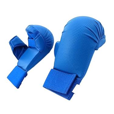 Imagem de Lljsszr Luvas de Boxe, Luvas de Karatê, Luvas de Couro Leves E Respiráveis ​​para MMA, Luvas de Kickboxing para Karatê, Saco de Pancadas, Fitness E MMA, azul eu
