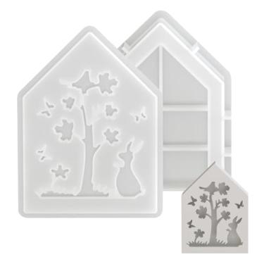 Imagem de Moldes de vela | Decoração de casa de coelhinho de silicone da Páscoa - Molde de animal de fundição de de coelho | para gesso, chocolate, fondant, argila, sala de estar, quarto, janela