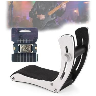 Imagem de Suporte ErgonôMico Para Guitarra EléTrica, Apoio De Perna Em Liga De AlumíNio, Leve E Antiderrapante, Com Abafador De Cordas Para Guitarristas