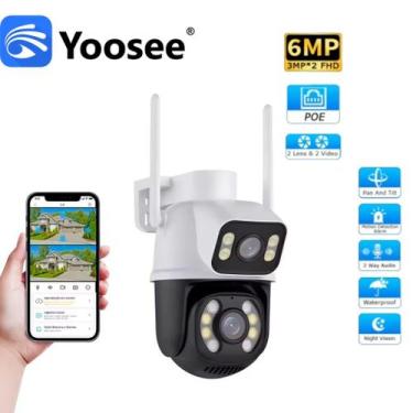 Imagem de Camera Segurança A28b Lente Dupla 6mp Yoosee Cor Preto/branco WIFI ALE