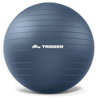Imagem de Trideer Bola de exercício para ioga, pilates e fitness – Equipamento de bola de estabilidade para academia em casa e cadeira de escritório, acessórios de treinamento de núcleo e equilíbrio