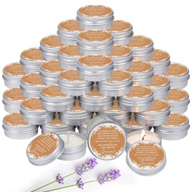 Imagem de Lounsweer 50 peças Cielito Lindo lembrancinhas de festa mexicanas velas para convidados 28 g lavanda perfumada cera de soja favores a granel para aniversário chá de bebê suprimentos de festa (laranja)