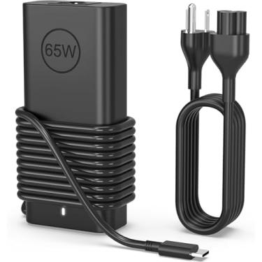 Imagem de Carregador portátil USB C de 65 W compatível com Dell Latitude 5420 5520 5540 7420 7490 5550 XPS 15 13 30.5 cm spiron 16 14 13 7620 2 em 1 7425 Chromebook 3100 3110 344 00 Cabo de alimentación de