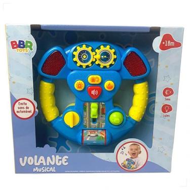Imagem de Volante Infantil Musical Azul com Luz e Som - Bbr R2998