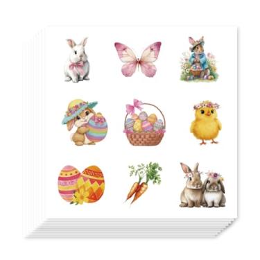 Imagem de AHANDMAKER 180 pçs adesivos de coelhinhos adesivos autoadesivos tema ovos de páscoa adesivos para agenda, calendário, scrapbook, artesanato, artes, diário, saco de presente, selo temático, decoração