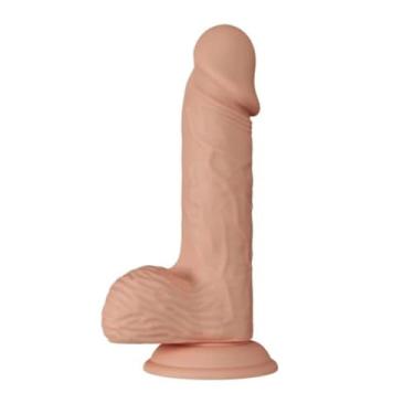 Imagem de Prótese Realística Com Escroto E Ventosa 20,6 X 4,1Cm Brinquedo Erótico Pênis Realístico PE012B