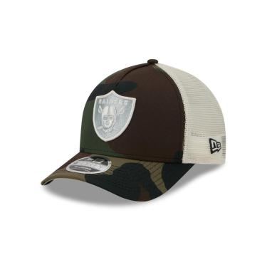 Imagem de Boné New Era  9FORTY M-CROWN A-FRAME Las Vegas Raiders NFL Salute Service 2025 Preto-Masculino