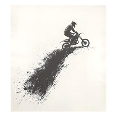 Imagem de Qilmy Capa magnética de motocicleta para máquina de lavar louça, 58 x 66 cm, capa decorativa para geladeira para porta da frente, adesivo magnético, máquina de lavar, painel de geladeira, decalque