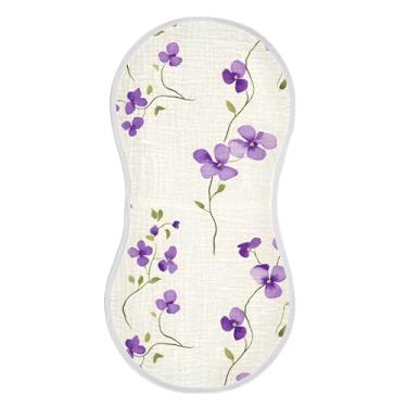 Imagem de xigua Conjunto de 1 panos de musselina para bebês com flores pequenas, super macios e absorventes, roupas de arroto de algodão, presente de chá para recém-nascidos, bebês meninas e meninos