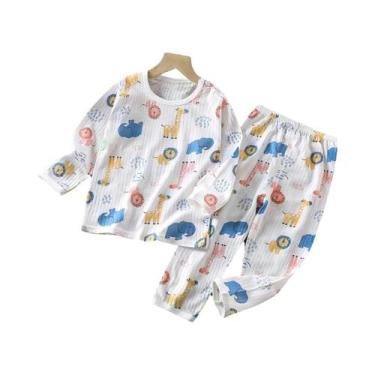 Imagem de Conjunto De Pijamas De Algodão Para Bebês De 0 a 5 Anos, Pijamas De Ma