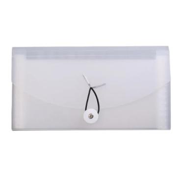 Imagem de Organizador de arquivos com 13 bolsos organizador de bilhetes de cartão material de escritório B6 PP pasta de arquivos bolsa de documentos arquivo de recibo expansível carteira pasta de notas material