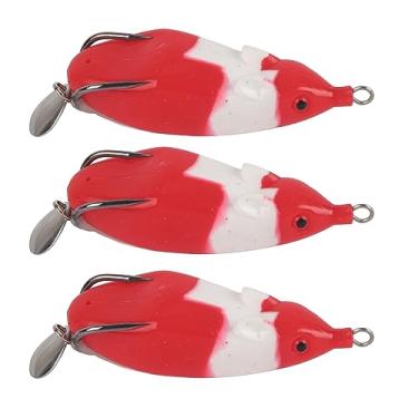 Imagem de Isca macia isca de cabeça de cobra isca artificial simulação equipamento de pesca para pesca ao ar livre plástico 7cm 3 peças (4#)