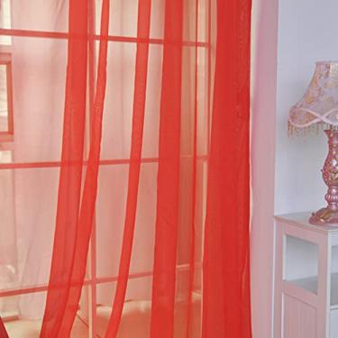 Imagem de Cortina de Janela com Bolsa para Vara Transparente Tratamento Quarto e Varanda Leve Arejada Macia Respirável Design Moderno Premium