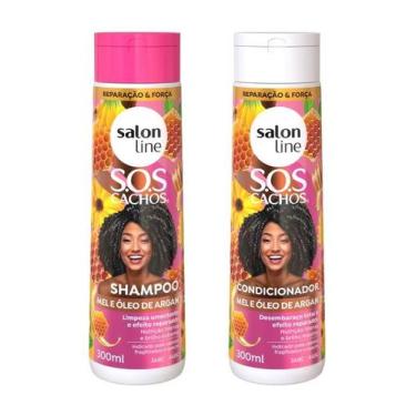 Imagem de Kit Salon Line SOS Cachos Mel e Óleo de Argan Sh+Cond