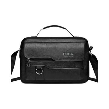 Imagem de Bolsa Transversal Unissex Minimalista Em Couro PU Para Negócios E Casu