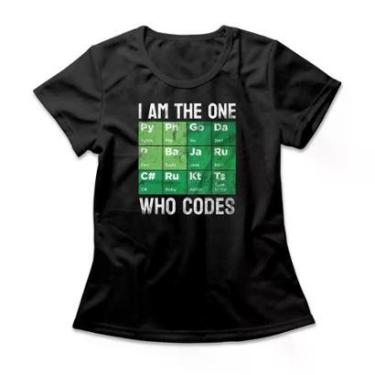 Imagem de Camiseta Studio Geek The One Who Codes Casual Preto Feminino-Feminino