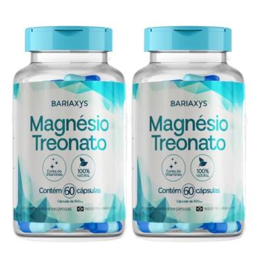 Imagem de Magnésio L-Treonato Bariasys 500mg - 60 Cápsulas - Suporte Cognitivo e Memória para Bariátricos e Público Geral - Alta Absorção e Biodisponibilidade - Foco, Clareza Mental e Sono - 2 potes