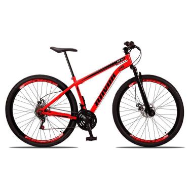 Imagem de Bicicleta Bike Aço Aro 29 Suspensão Dianteira 21 Velocidades Freio A Disco Vermelho Ferrari