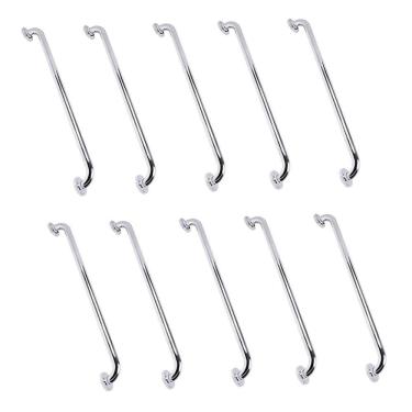 Imagem de Alça Apoio 70cm Barra Suporte Kit 10 Uni Anti Queda Idoso Gestante Cadeirante Deficiente Banheiro Inox Box Escada