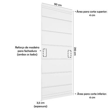 Imagem de Kit 3 Portas De Madeira Frisada U.v 210cm X 90cm - R50vl Imbuia