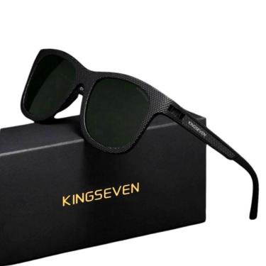 Imagem de Óculos De Sol Casual Polarizado Proteção Uv400 Esportivo Retangular Unissex Preto Verde