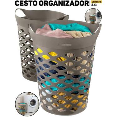 Imagem de Cesto Organizador RED 44L Sanremo Multiuso P/ Casa Lavanderia Organiza