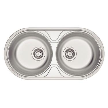 Imagem de Cuba De Embutir Sobrepor Tramontina Luna Duo 2c 36 Bs Em Aço Inox Acetinado 84x44 Cm 94...