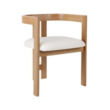 Imagem de Cadeira Oka Natural e Off White - Westwing Collection, Colorido