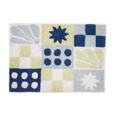 Imagem de Tapete de Banheiro Puzzle Colorido - Westwing Collection, Colorido