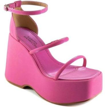 Imagem de Sandália Plataforma de Tiras Bico Quadrado Sapato Show 77680-Feminino