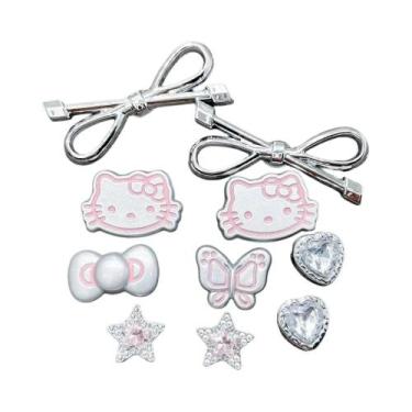 Imagem de Acessórios De Sapato Hello Kitty Borboleta Para Meninas, 10 Peças Remo