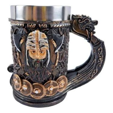 Imagem de Caneca Viking Decorativa Cerveja Chopp Presente Coleção - Tenda Mediev
