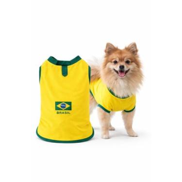 Imagem de Roupa Pet Da Seleção Brasil Copa Do Mundo 2026 P/Cachorro - bastet ind