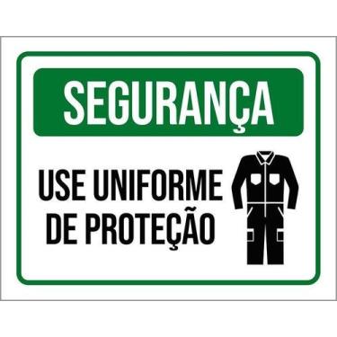Imagem de Kit 5 Placa Acm De Segurança Use Uniforme Proteção 18X23 - Sinalizo