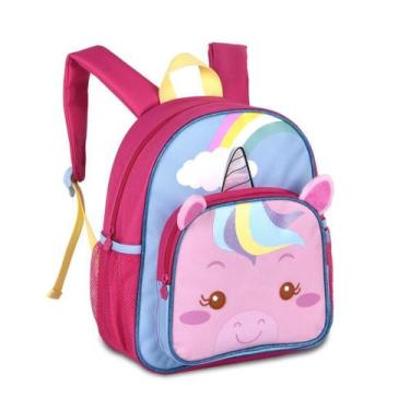 Imagem de Mochila De Costas Infantil Creche Clio Pets Unicórnio Rosa - Clio Styl