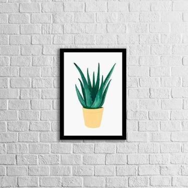 Imagem de Quadro Vaso Espada De São Jorge 33X24Cm - Moldura Preta - Quadros On-L