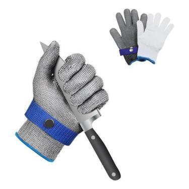 Imagem de Luva De Açougueiro Fios De Aço Anti Corte Alta Proteção G - Palaziun