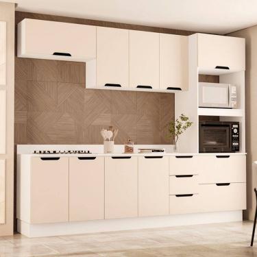 Imagem de Cozinha Modulada 5 Pecas com Tampo e Rodape Maeena Politorno
