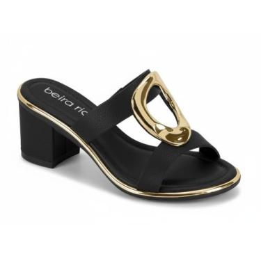 Imagem de Tamanco Beira Rio Napa Turim Conforto e Estilo 8379257 -, Preto, 34