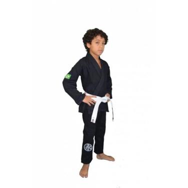 Imagem de Keiko, Kimono Juvenil Trançadinho, Unissex, Preto, M1