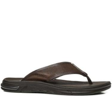 Imagem de Chinelo Pegada Masculino em Couro Pinhão 134403-01-Masculino