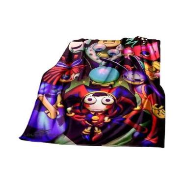 Imagem de Cobertor Digital Circus Cartoon De Flanela Quente E Confortável Para S