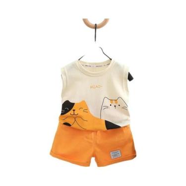 Imagem de Conjunto De Roupas De Verão Para Meninas, Colete E Shorts Para Meninos