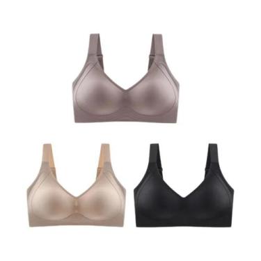 Imagem de Sutiã Sem Costura De Tamanho Grande Para Mulheres, Suporte Macio, Sem 