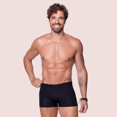 Imagem de Sunga Selene Boxer Verão Box Masculina Com Cordão Interno, Preto, M