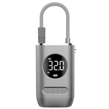 Imagem de Compressor De Ar Portátil Digital Recarregável Usb Com Visor Lcd – Calibrador De Pneus Para Carro, Moto, Bike E Bolas