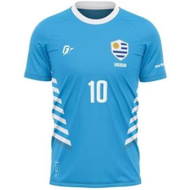 Imagem de Camiseta Filtro UV Uruguai Celeste Dourado Copa Torcedor-Masculino